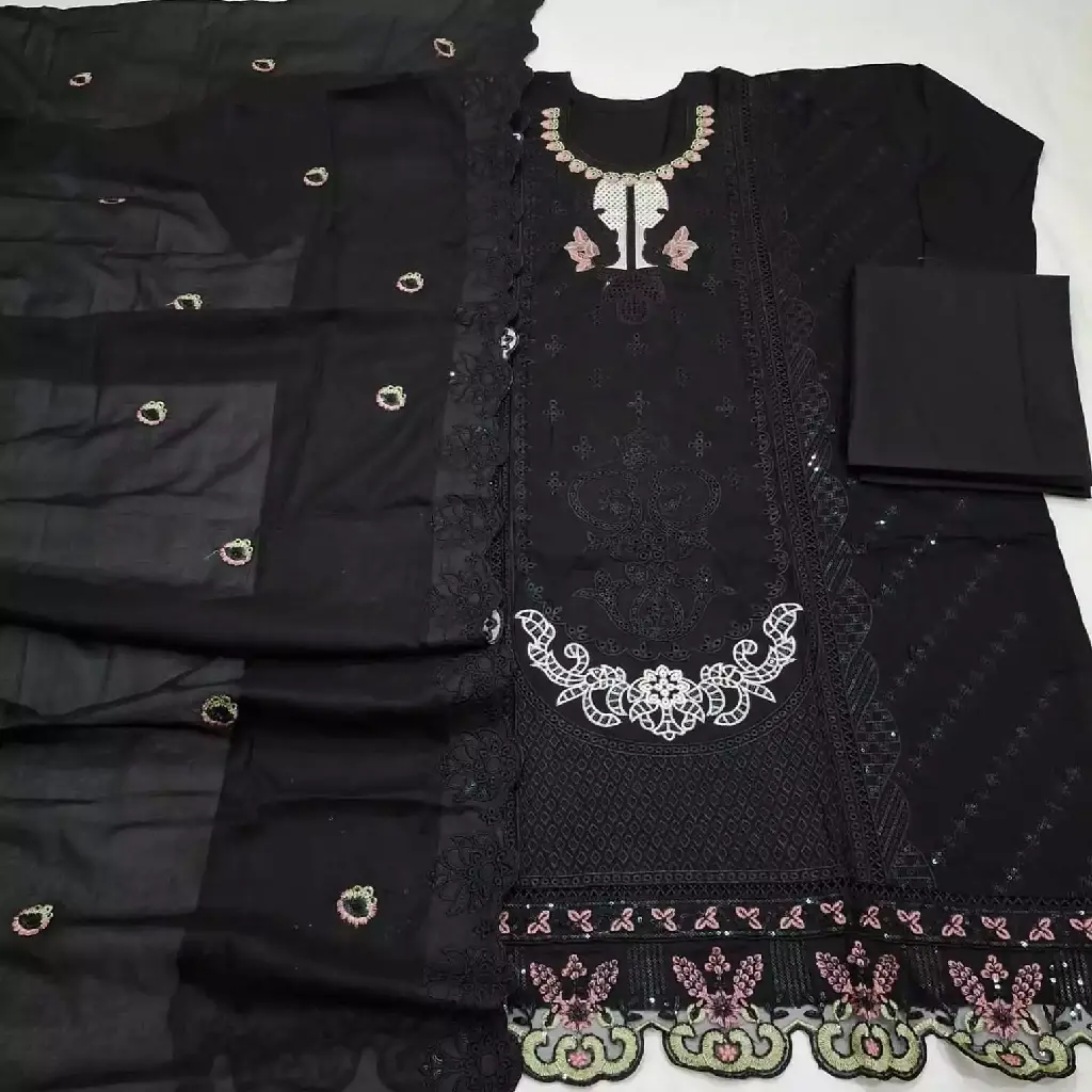 Ladies-Gorgeous-Embroidery-3pcs-Dress-in-Black-full-view.webp